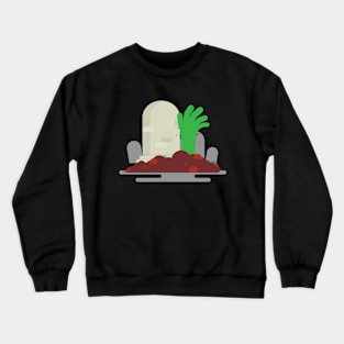 Halloween creepy grave zombie cemetery horror Crewneck Sweatshirt